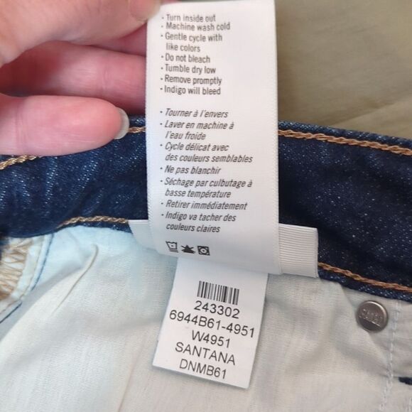 PAIGE Clarice Culotte Raw Hem Dark Wash sz 28 - Picture 10 of 10